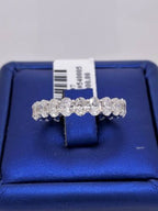 18k White Gold 4.50 CT Oval Shape Diamond Eternity Band, 5.5g, Size 8