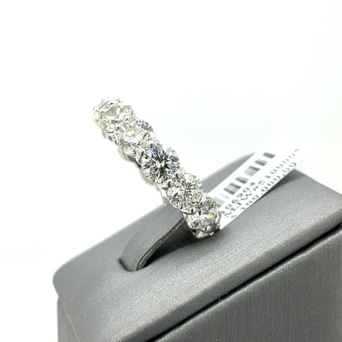 Platinum 7.50CT Diamond Shared Prong Eternity Band, 8.5gm, Size 6.75