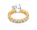 14K Yellow Gold 3.45 CT Diamond Eternity Band, 4.7gm, Size 7,