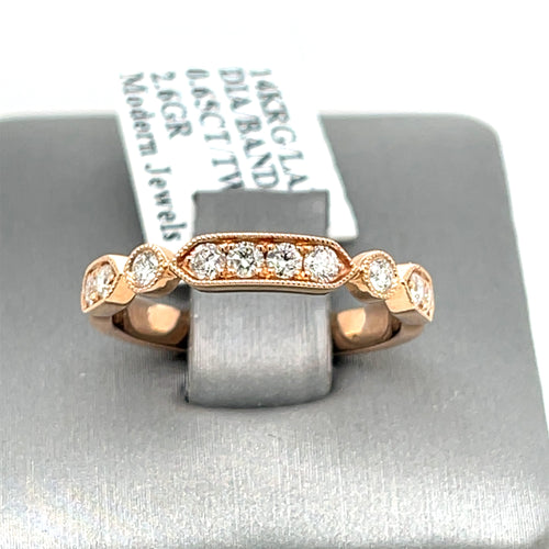 14k Yellow Gold 0.65 CT Diamond Ladies Band, 2.6g, Size 6