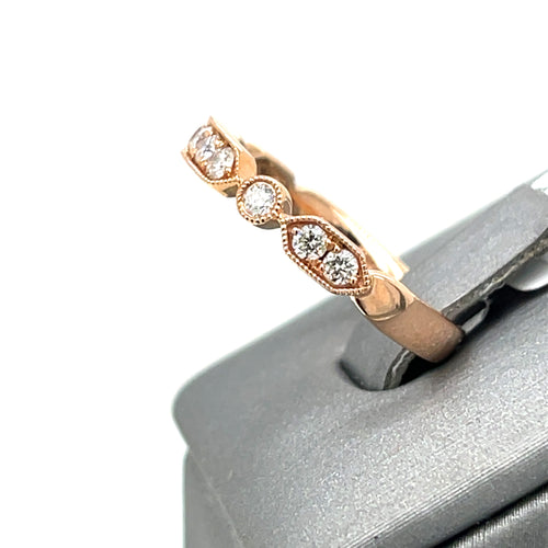 14k Yellow Gold 0.65 CT Diamond Ladies Band, 2.6g, Size 6