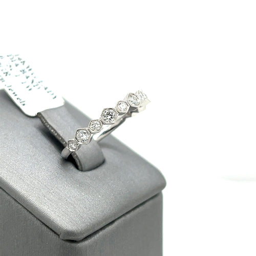 14k White Gold 0.75CT Diamond Ladies Band, 2.2g, Size 6
