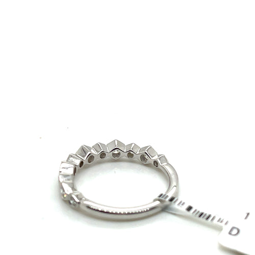 14k White Gold 0.75CT Diamond Ladies Band, 2.2g, Size 6