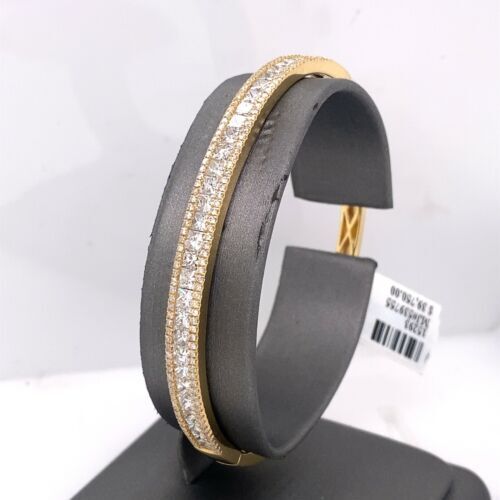 Odelia 18k Yellow Gold 5.50 Ct Diamond Bangle Bracelet, 18.3g