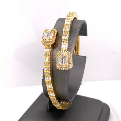 14k Yellow Gold 5.46 CT Diamond Ladies Bangle Bracelet, 26.9, S106659