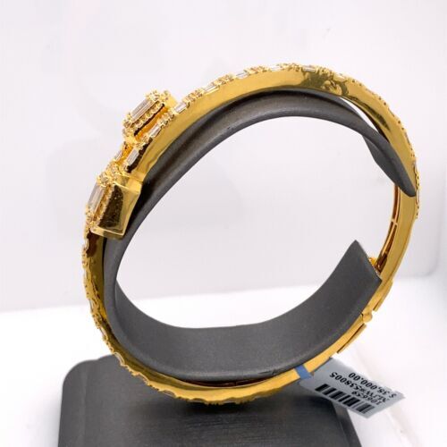 14k Yellow Gold 5.46 CT Diamond Ladies Bangle Bracelet, 26.9, S106659