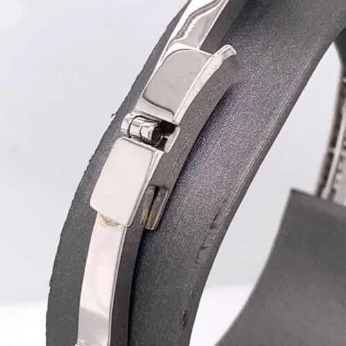 14k White Gold 5.46 CT Diamond Bangle Bracelet, 27.1g