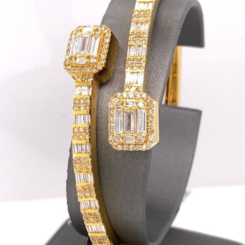 14k Yellow Gold 5.46 CT Diamond Ladies Bangle Bracelet, 26.9, S106659