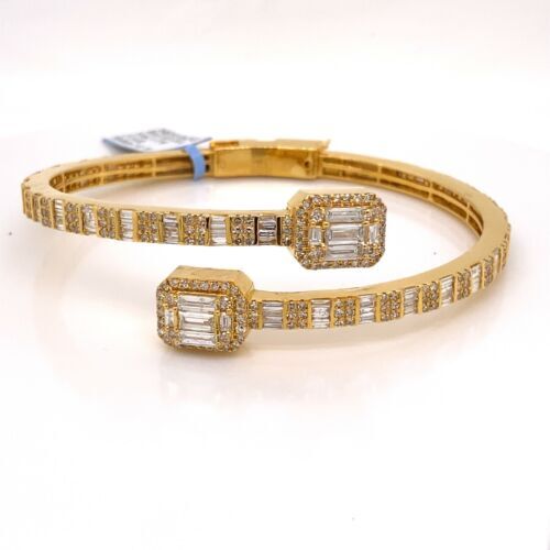 14k Yellow Gold 5.46 CT Diamond Ladies Bangle Bracelet, 26.9, S106659