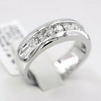 14k White Gold 1.25 CT Diamond Men's Wedding Band, 14.4 g