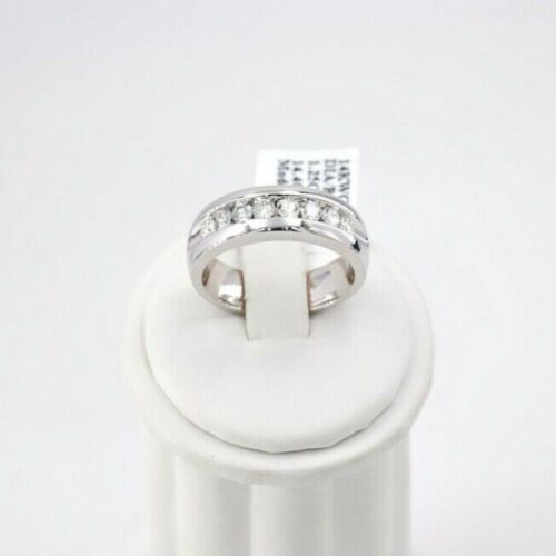 14k White Gold 1.25 CT Diamond Men's Wedding Band, 14.4 g