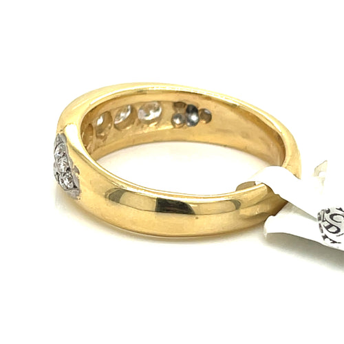 14k Yellow Gold 1.50 CT Diamond Men's Wedding Band 10.5g, Size 11.75