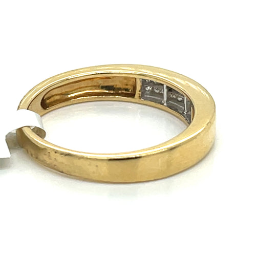 14k Yellow Gold 0.50 CT Diamond Men's Wedding Band, 5.1g, Size 10.25
