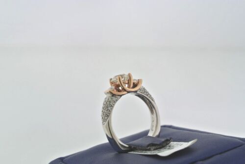 14k Two Tone Gold 1.53 CT Diamond Engagement Ring, Size 6