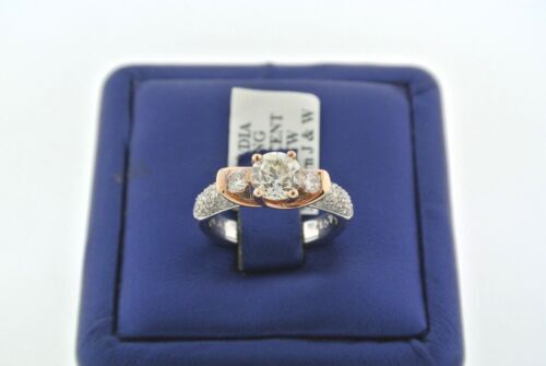 14k Two Tone Gold 1.53 CT Diamond Engagement Ring, Size 6