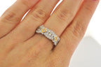 14k Two Tone 1.00 CT Diamond Ladies Band, 5.2gm, Size 7