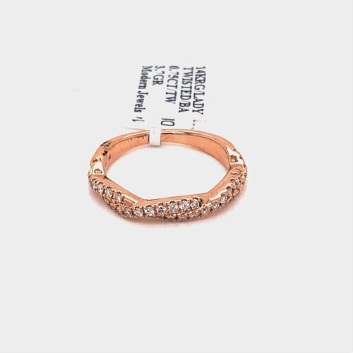 LADIES BAND 0.75CT ROUND DIAMOND 14K ROSE GOLD LADIES BAND 0.75CT ROUND DIAMOND 14K ROSE GOLD