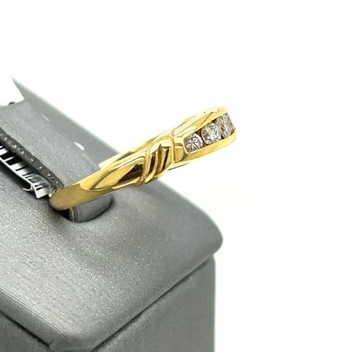 14k Yellow Gold 0.35 CT Diamond Ladies Band, 4.4g, Size 6.50