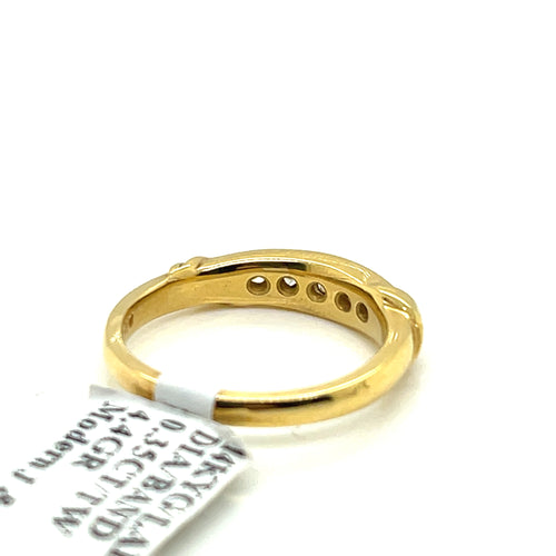 14k Yellow Gold 0.35 CT Diamond Ladies Band, 4.4g, Size 6.50