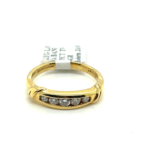 14k Yellow Gold 0.35 CT Diamond Ladies Band, 4.4g, Size 6.50