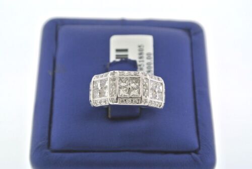 18k White Gold 2.00 CT Diamond Ladies Band, 6.4gm, Size 6