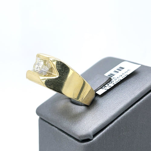 14k Yellow Gold 0.65 CT Diamond Men's Wedding Band, 13.9g, Size 9.5