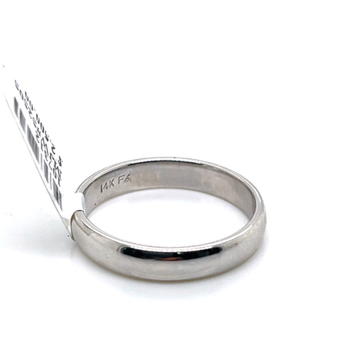 14k White Gold Men's Wedding Band, 4.9gm, Size 10