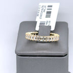 14k Yellow Gold 3.35 CT Emerald Diamond Eternity Band, 3.5g, Size 6.50