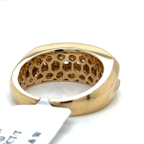 14k Yellow Gold 1.25 CT Diamond Men's Wedding Band, 12.4g, Size 10.25