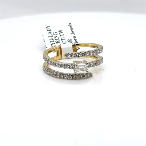 14k Yellow Gold 1.25 CT Diamond Ladies Band, 3.9g, Size