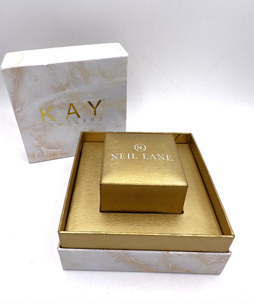 14k White Gold 1.50CT Neil Lane Diamond Cluster Ring Set, 6.3g, Size 5, S107366