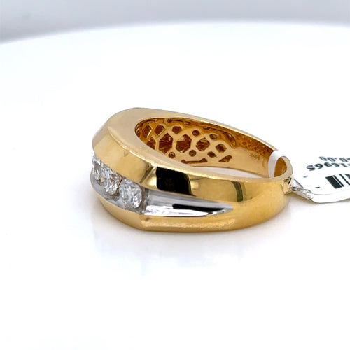 14k Yellow Gold 1.75 CT Diamond Men's Wedding Band, 11.8 g S