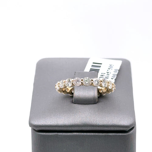 14k Yellow Gold 2.00CT Diamond Ladies Eternity Band, 2.0g, Size5.75
