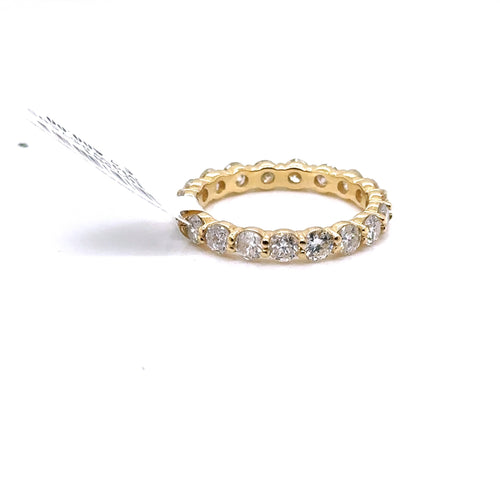 14k Yellow Gold 2.00CT Diamond Ladies Eternity Band, 2.0g, Size5.75