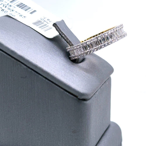 14k Yellow Gold 1.50CT Diamond Eternity Baguette Band, 2.5g, Size 6