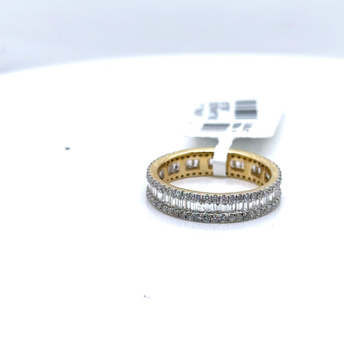 14k Yellow Gold 1.50CT Diamond Eternity Baguette Band, 2.5g, Size 6