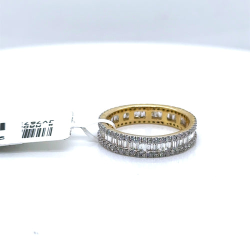 14k Yellow Gold 1.50CT Diamond Eternity Baguette Band, 2.5g, Size 6