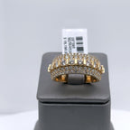 14k Yellow Gold 2.75CT Diamond Round Cut Band, 10.6gm, Size 10.25