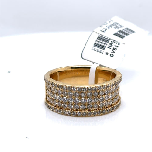 14k Yellow Gold 2.50CT Diamond Men's Wedding Band, 12.4g, Size 10.5