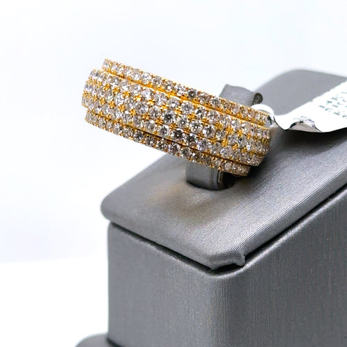 14k Yellow Gold 5.00 CT Diamond Men's Wedding Band, 15g, Size 10