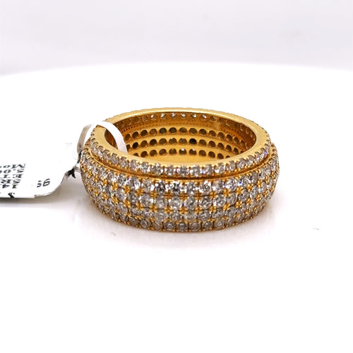 14k Yellow Gold 5.00 CT Diamond Men's Wedding Band, 15g, Size 10