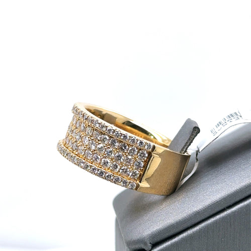 14k Yellow Gold 2.50CT Diamond Men's Wedding Band, 12.4g, Size 10.5