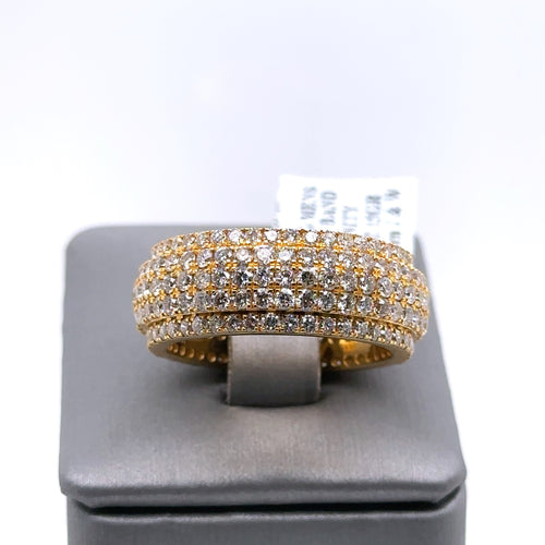 14k Yellow Gold 5.00 CT Diamond Men's Wedding Band, 15g, Size 10