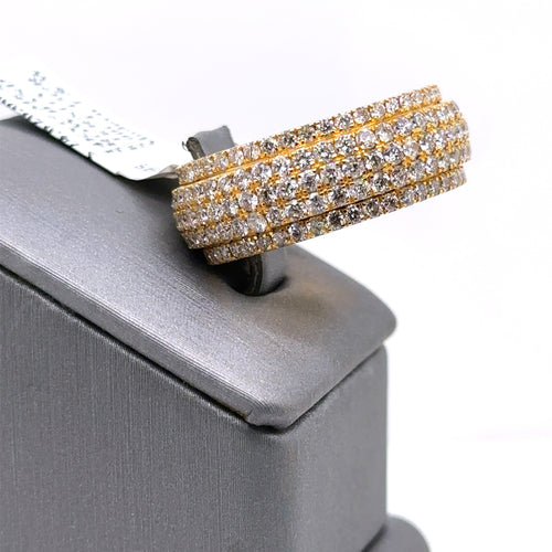 14k Yellow Gold 5.00 CT Diamond Men's Wedding Band, 15g, Size 10