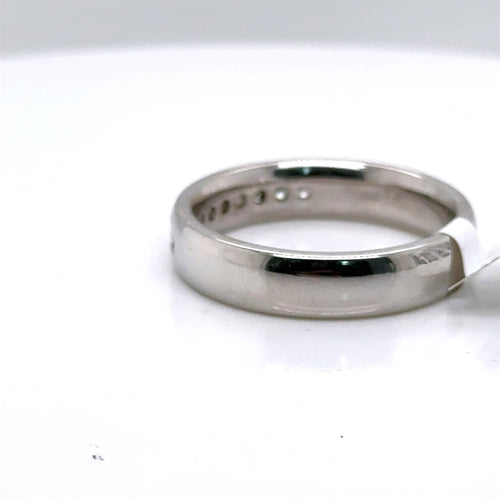 14k White Gold 0.85CT Diamond Men's Wedding Band, 11.2g, Size 13