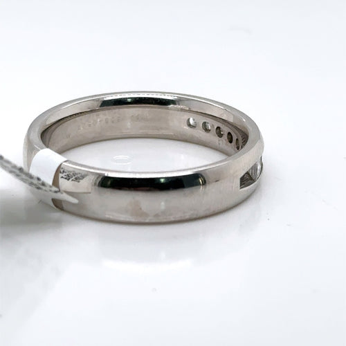 14k White Gold 0.85CT Diamond Men's Wedding Band, 11.2g, Size 13