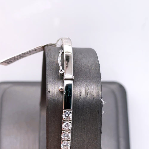 Platinum 2.50Ct Diamond Bangle Bracelet, 30.5G, S15853