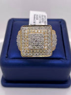 14k Yellow Gold 5.25 CT Diamond Men's Ring, 18.6g, Size 10.5