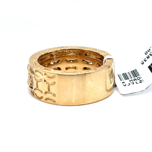 14k Yellow Gold 2.50 CT Diamond Men's Wedding Band, 18.8g, Size 10.5, S107148