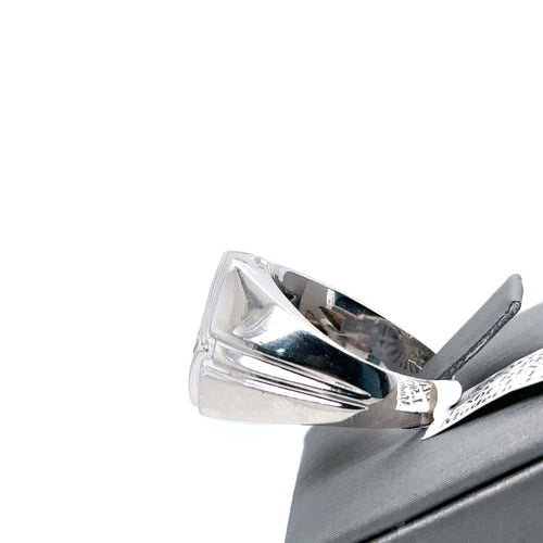 14k White Gold 1.00CT Diamond Men's Wedding Band,  13.7g, Size 8.25